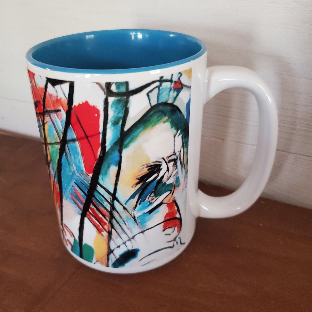 Zazzle abstract 2 tone 15oz. coffee cocoa mug Wassily Kandinsky Improvisation 28 - Picture 13 of 15